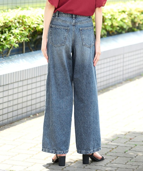 mimi様 NEPLA. ワイドデニムパンツ　23インチ　サックスブルー mimi様 NEPLA. ワイドデニムパンツ 23インチ サックスブルー