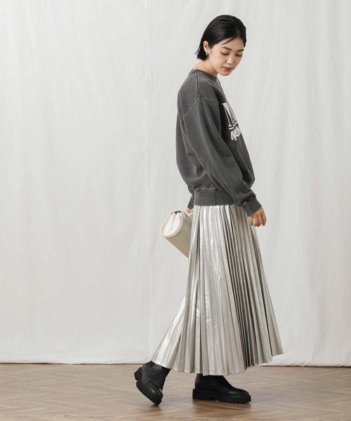「Gready Brilliant」 「favori」プリーツスカート FREE シルバー レディース_画像7
