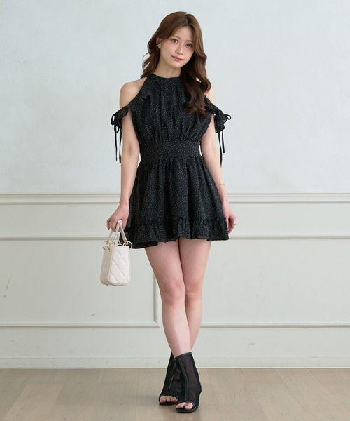 Ambre Neige（アンブルネージュ） ワンピース 夏 open shoulder frill