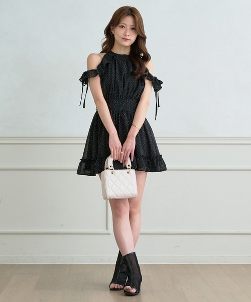 Ambre Neige（アンブルネージュ） ワンピース 夏 open shoulder frill 