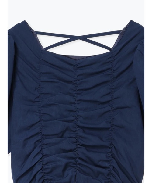 【Kannaコラボ】シャーリングワンピース ReーJ＆SUPURE ワンピース 「大きいサイズ」「Kannaコラボ