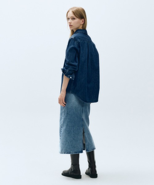 さらに100円引き◆MARITHE◆W DENIM PLEATS SKIRT さらに100円引き◇MARITHE◇W DENIM PLEATS SKIRT (Marithe +