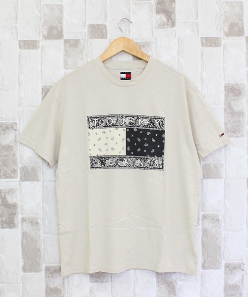 トミー ヒルフィガー TJM リラックスペイズリーフラッグ Tシャツ TOMMY HILFIGER tシャツ TJM リラックス ペイズリー フラッグ T