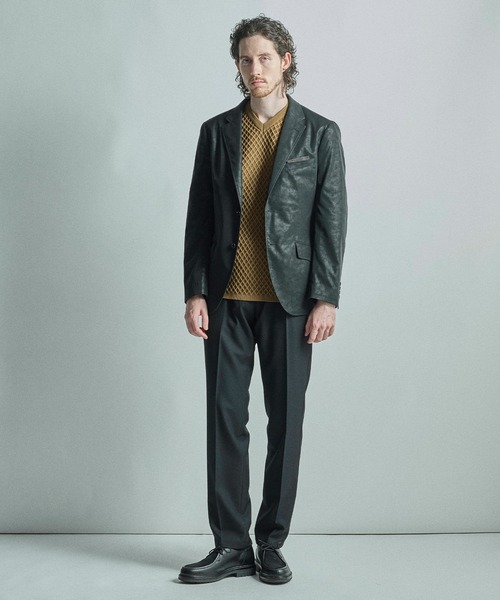 MEN'S BIGI ジャケット テーラードジャケット フェイクレザー