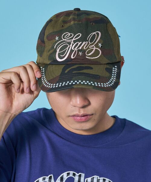 SEQUENZE キャップ 帽子 WEB限定 / ラインストーンロゴキャップ sqnz