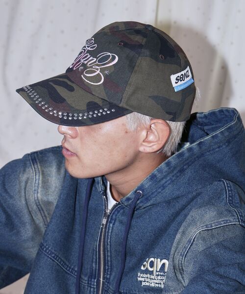 SEQUENZE キャップ 帽子 WEB限定 / ラインストーンロゴキャップ sqnz