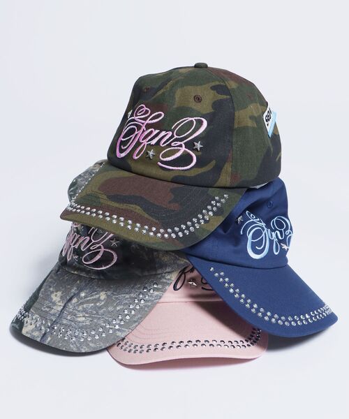SEQUENZE キャップ 帽子 WEB限定 / ラインストーンロゴキャップ sqnz