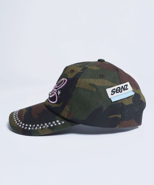 SEQUENZE キャップ 帽子 WEB限定 / ラインストーンロゴキャップ sqnz