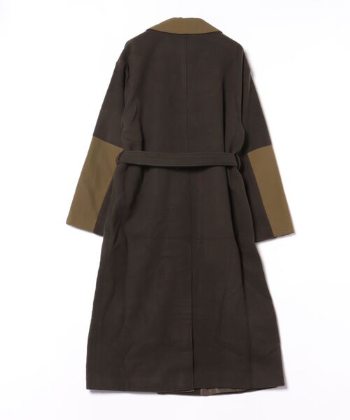 トレンチコート コート Wool blend long coat レディースの画像