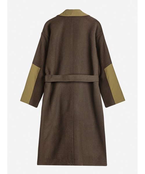 トレンチコート コート Wool blend long coat レディースの画像