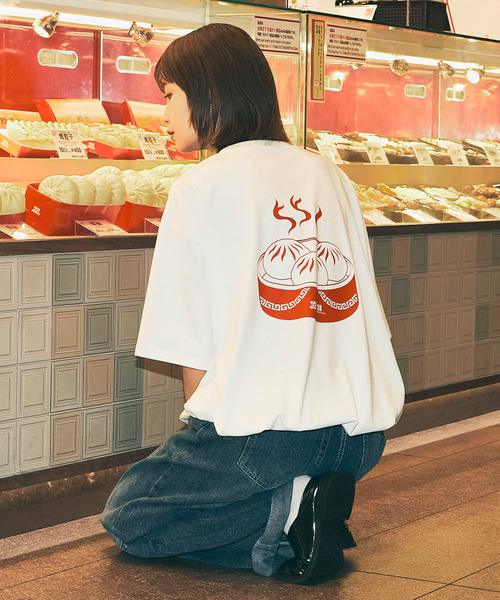 tシャツ 551蓬莱×UR　ドロストショートスリーブTシャツ レディース