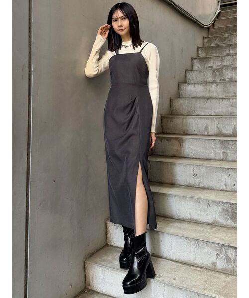 MURUA（ムルーア） ワンピース 「セットアップ対応」ストリングキャミ