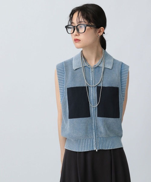 LEPSIM（レプシィム） ベスト ジレ 加工WZIPベスト 581582 レディース