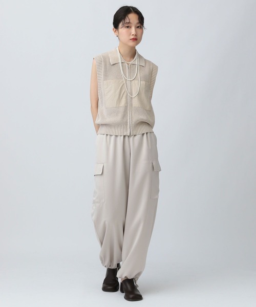 LEPSIM（レプシィム） ベスト ジレ 加工WZIPベスト 581582 レディース