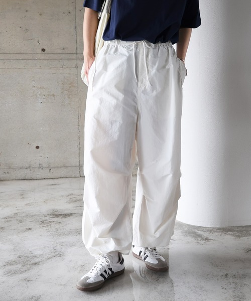 andme 「andme」 「alma design」イージーパンツ S オフホワイト