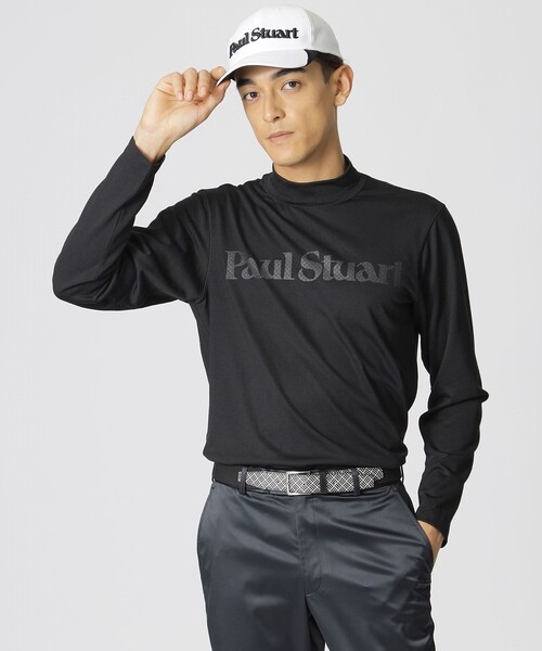 Paul Stuart GOLF モックネックシャツ ブラック(M) PAUL STUART（ポールスチュアート） ゴルフ 「GOLF」ハイネック/モック