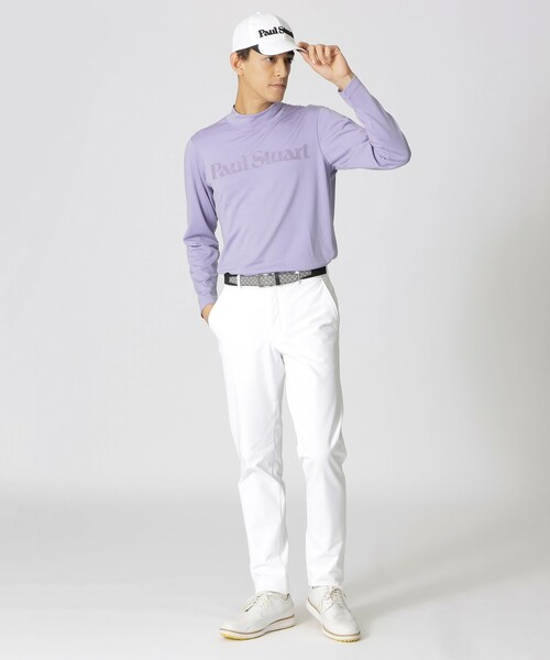 Paul Stuart GOLF モックネックシャツ ラベンダー色(M) PAUL STUART（ポールスチュアート） ゴルフ 「GOLF」ハイネック/モック
