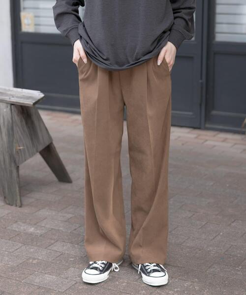 FORK&SPOON（フォークアンドスプーン） パンツ スエードライクパンツ