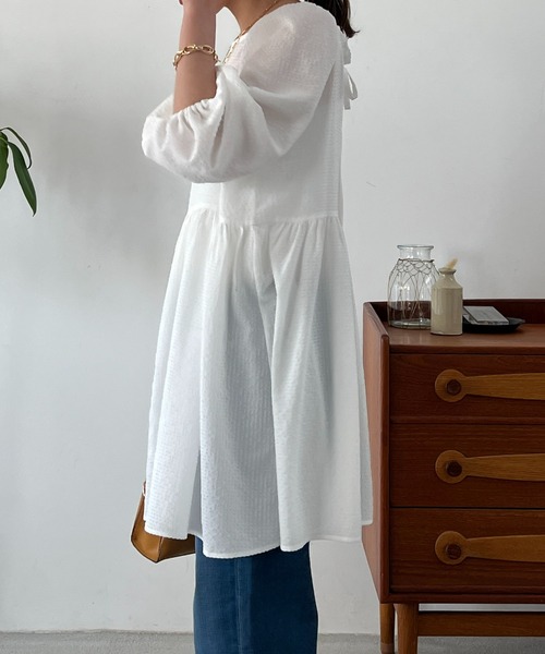 「un dix cors」 7分袖ブラウス FREE ブラック レディース_画像6