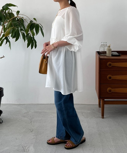 「un dix cors」 7分袖ブラウス FREE ブラック レディース_画像10