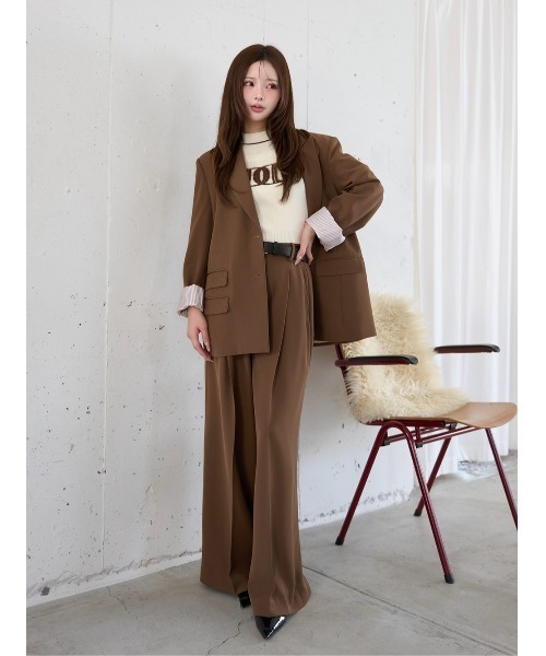 Darich（ダーリッチ） パンツ ワイドテーラードパンツ レディース