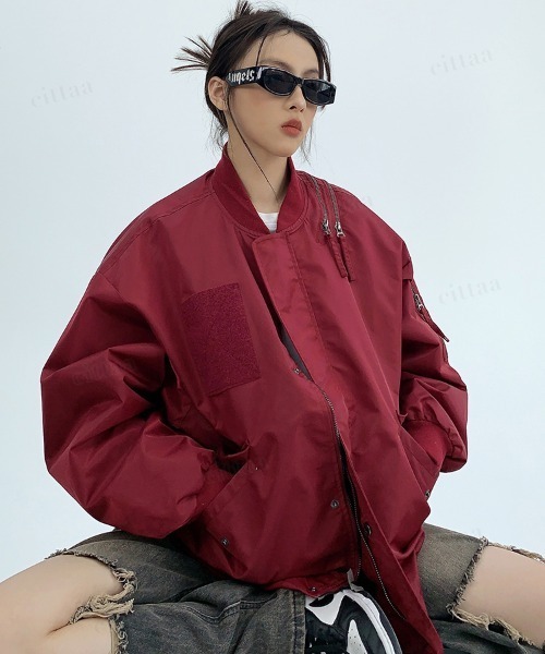 Dalfwin ブルゾン アウター 韓国ファッション ショルダージップ