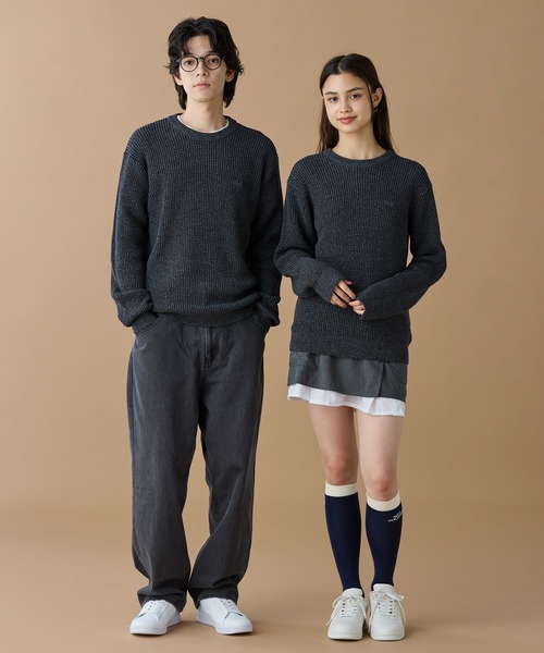 【未開封/Sサイズ 】 LACOSTE 2020ダークグレー ニットセーター LACOSTE（ラコステ） セーター ニット ワッフルニットセーター メンズ
