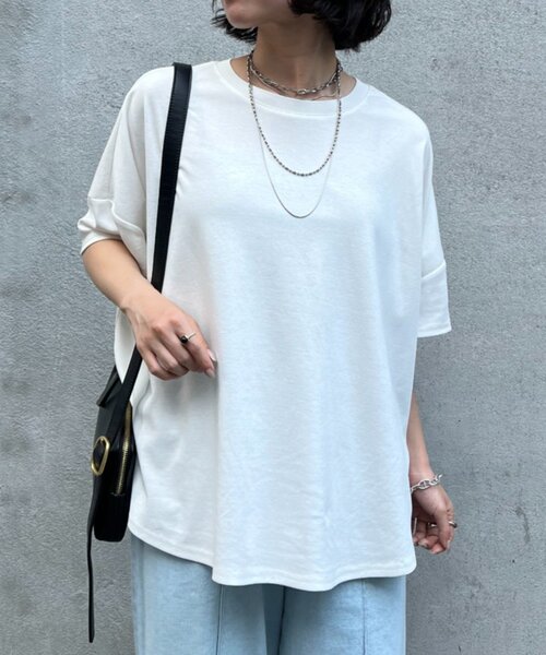 「Jena espace merveilleux」 半袖Tシャツ 1 チャコールグレー レディース_画像4