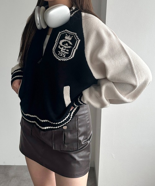 「apres jour mignon」 ニットカーディガン X-LARGE ボルドー レディース_画像2