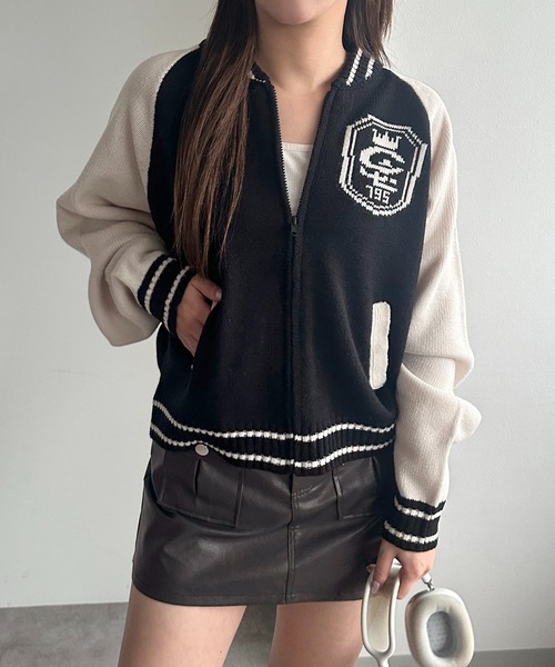 「apres jour mignon」 ニットカーディガン X-LARGE ボルドー レディース_画像4