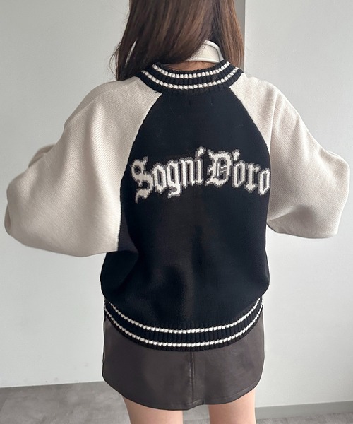 「apres jour mignon」 ニットカーディガン X-LARGE ボルドー レディース_画像5