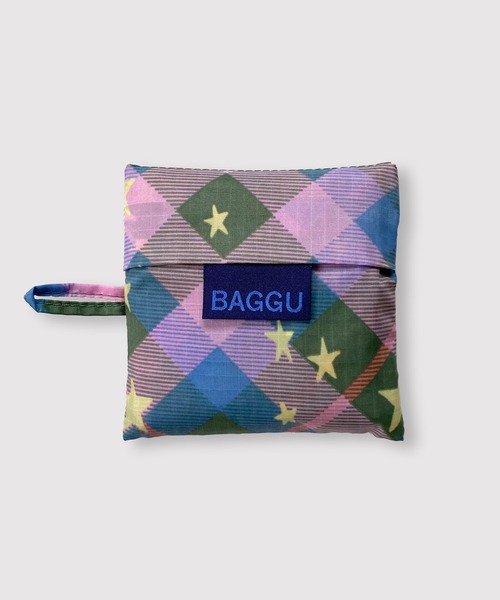 BAGGU（バグゥ） エコバッグ BABY BAGGU 607.グリーンスターチェック