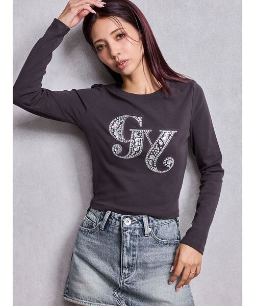 GYDA（ジェイダ） tシャツ GY bijou long sleeve トップス レディース