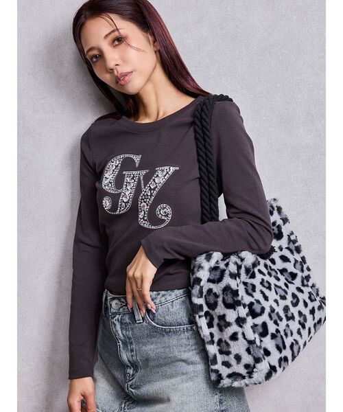 GYDA（ジェイダ） tシャツ GY bijou long sleeve トップス レディース