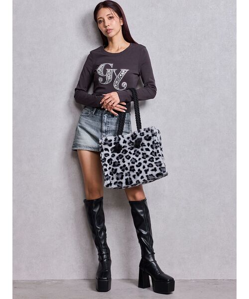 GYDA（ジェイダ） tシャツ GY bijou long sleeve トップス レディース