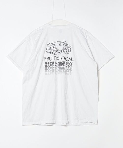「FRUIT OF THE LOOM」 半袖Tシャツ X-LARGE ホワイト メンズ_画像2
