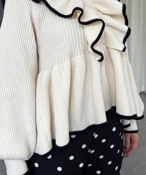 prose verse（プロズヴェール） ニット セーター パール釦バイカラー