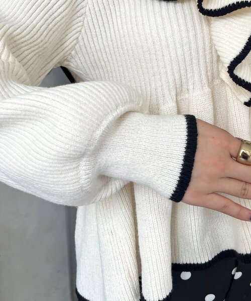 prose verse（プロズヴェール） ニット セーター パール釦バイカラー