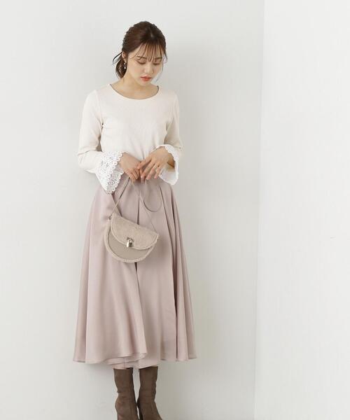 「PROPORTION BODY DRESSING」 「EDIT COLOGNE」フレアスカート MEDIUM ダークグレー レディース_画像4