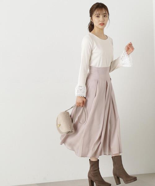 「PROPORTION BODY DRESSING」 「EDIT COLOGNE」フレアスカート MEDIUM ダークグレー レディース_画像9