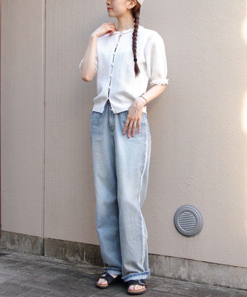 THE SHINZONE グレー カーディガン THE SHINZONE(ザ シンゾーン) LONG RIB CARDIGAN ロングリブ