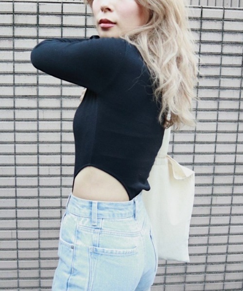 「FIG&VIPER」 長袖カットソー FREE ブラック レディース_画像3