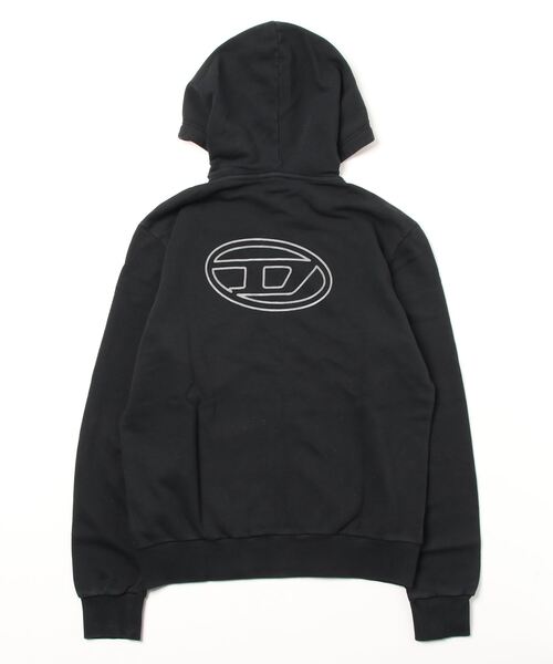 DIESEL（ディーゼル） ジップアップパーカー SMALL ブラック メンズ