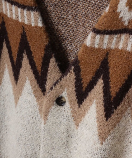 「ANPAS」 「POWER TO THE PEOPLE」ニットカーディガン LL ブルー系その他 メンズ_画像6