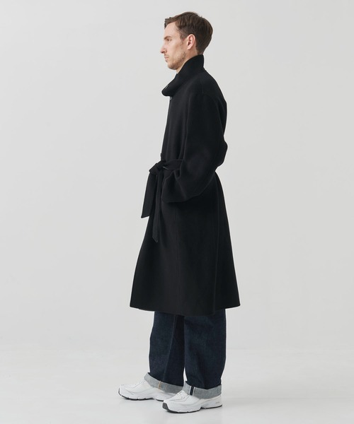 ステンカラーコート コート 「CASHMERE CASHMERE」CASHMERE/SILK/WOOL STAND OVER COAT/2WAYスタンの画像