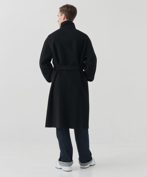 ステンカラーコート コート 「CASHMERE CASHMERE」CASHMERE/SILK/WOOL STAND OVER COAT/2WAYスタンの画像