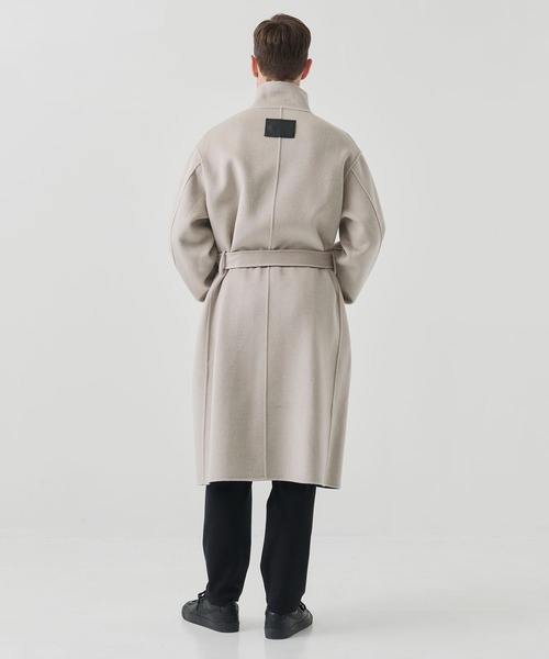 ステンカラーコート コート 「CASHMERE CASHMERE」CASHMERE/SILK/WOOL STAND OVER COAT/2WAYスタンの画像
