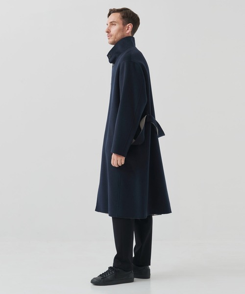 ステンカラーコート コート 「CASHMERE CASHMERE」CASHMERE/SILK/WOOL STAND OVER COAT/2WAYスタンの画像