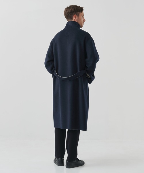 ステンカラーコート コート 「CASHMERE CASHMERE」CASHMERE/SILK/WOOL STAND OVER COAT/2WAYスタンの画像