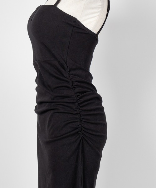 「me+em select」 キャミソールワンピース MEDIUM ブラック レディース_画像6